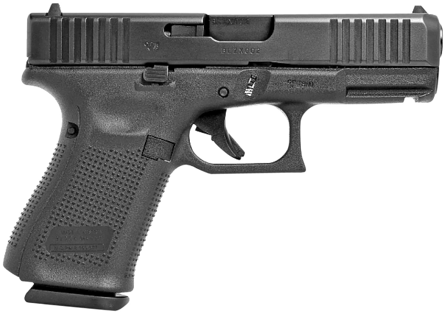 Glock PA235S203 G23 Gen5 Compact 40 S&W 13+1 4.02" Glock Marksman (GMB) Barrel, Black nDLC Serrated Slide, Black Polymer Frame w/Picatinny Rail, Black Textured Interchangeable Backstrap Grips, Right Hand