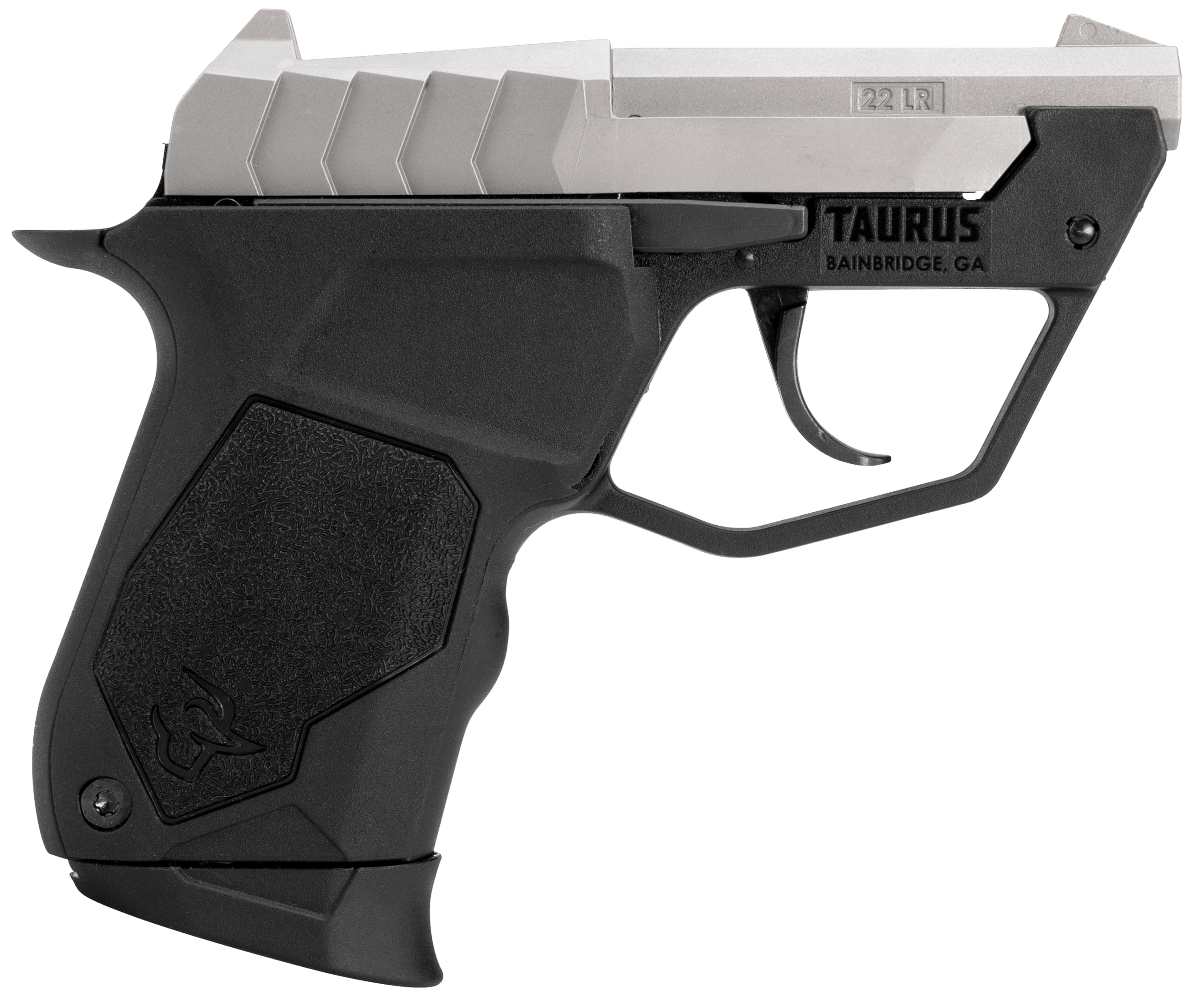 Taurus 1-22TUC139 22TUC Micro-Compact Frame 22 LR 9+1 2.50" Matte Stainless Steel Tip-Up Barrel, Matte Stainless Serrated Stainless Steel Slide, Black Polymer Frame, Black Polymer Grip