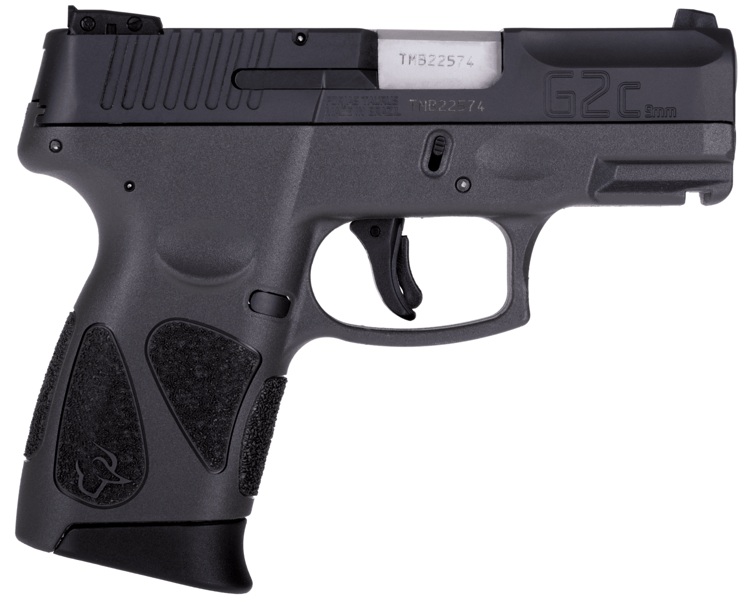 Taurus 1-G2C931-12 G2C Compact Frame 9mm Luger 12+1 3.26" Matte Stainless Steel Barrel, Matte Black Serrated Steel Slide, Black Polymer Frame w/Picatinny Rail & Polymer Grip, Right Hand