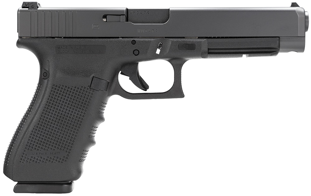 Glock PG4130103 G41 Gen4 Competition 45 ACP 13+1 5.31" Barrel, Black Frame & Slide, Finger Grooved Rough Texture Grip, Modular Backstrap, Reversible Mag. Catch, Safe Action Trigger