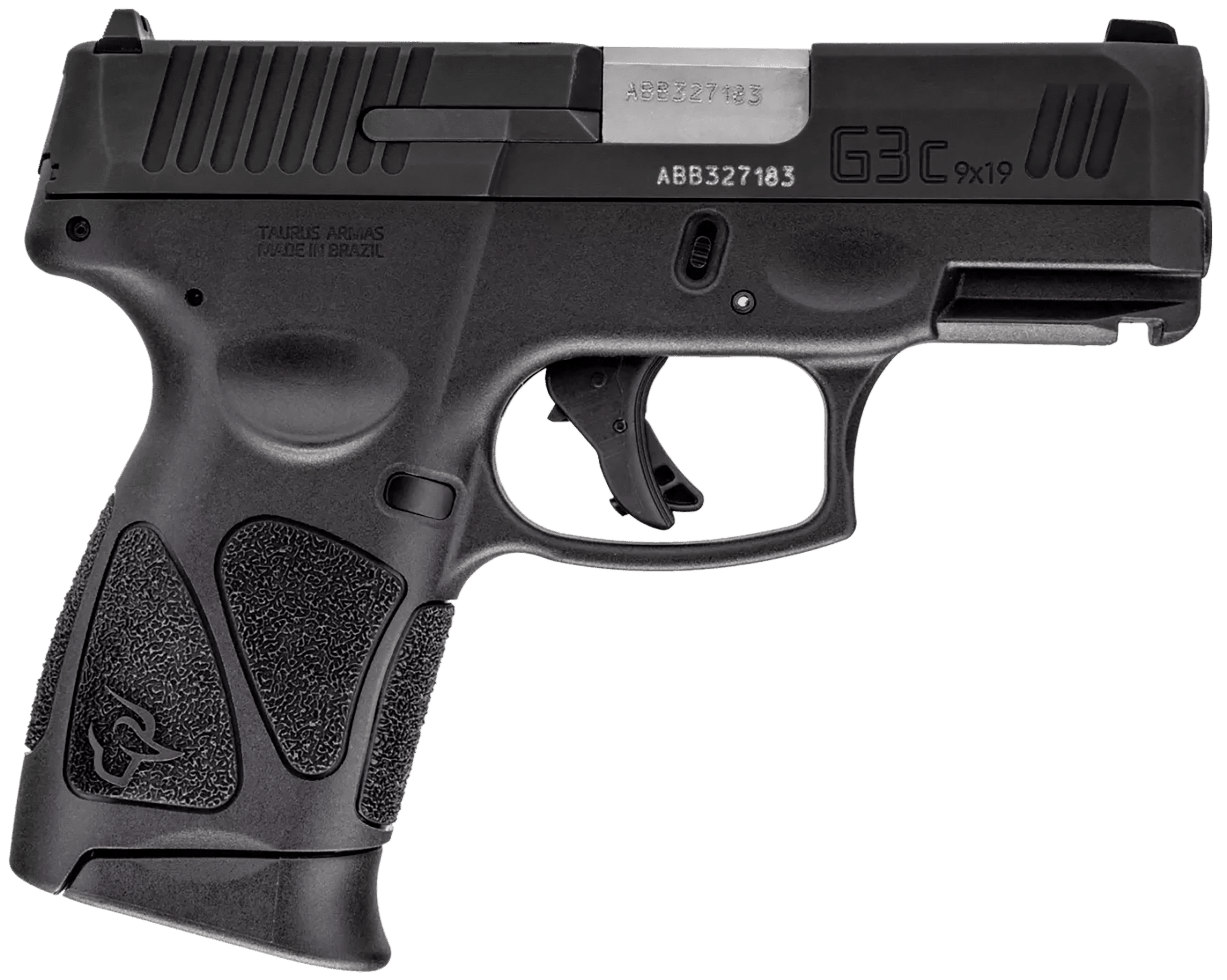 Taurus 1-G3C931-2X10 G3C Compact Frame 9mm Luger 10+1 3.26" Matte Stainless Steel Barrel, Matte Black Tenifer Serrated Steel Slide, Black Polymer Frame w/Picatinny Rail, Black Polymer Grip, Right Hand