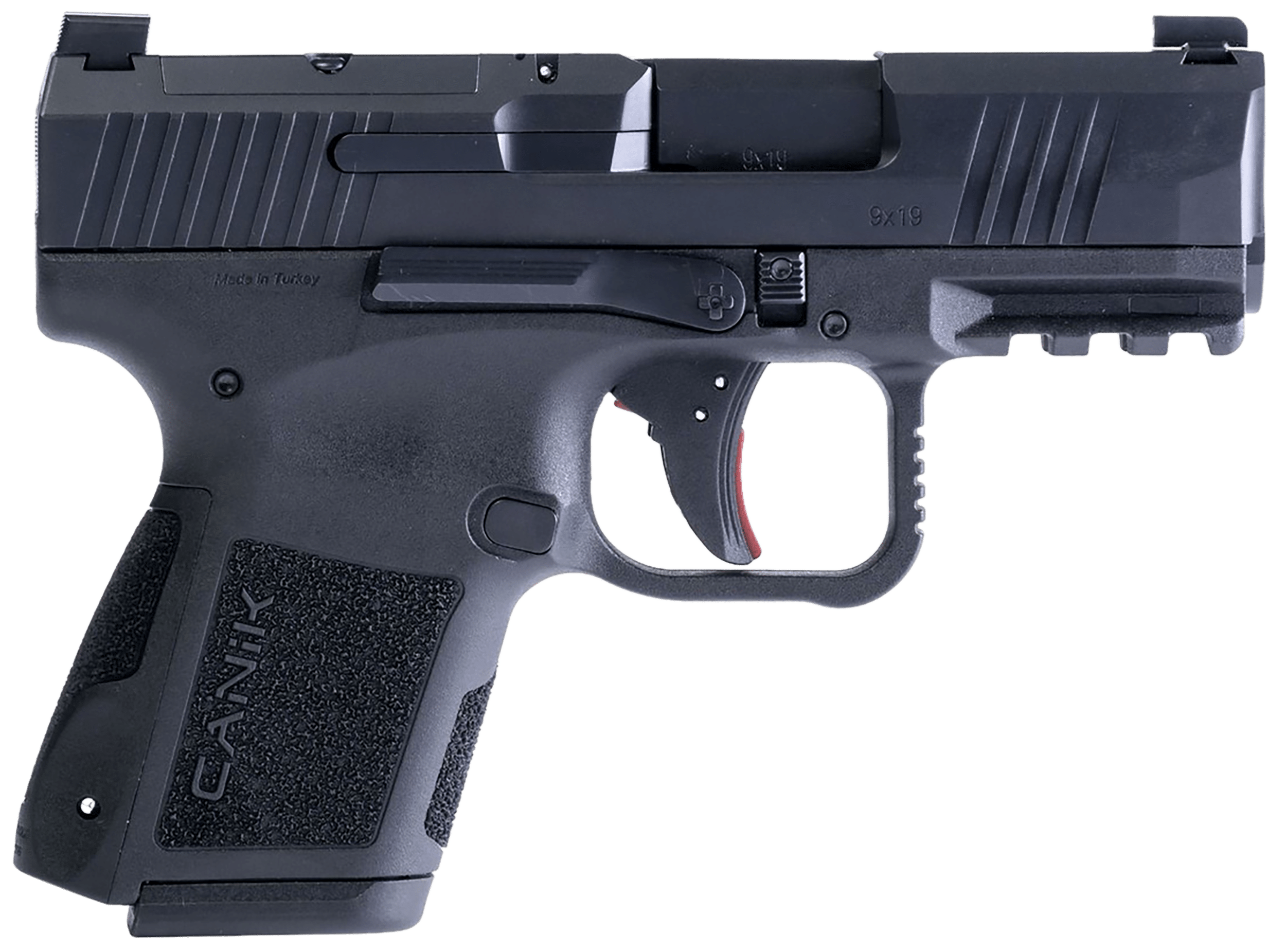 Canik HG7651N Mete MC9 9mm Luger 10+1 3.18" Black Steel Barrel, Tennifer w/Black Cerakote Optic Ready/Serrated Slide, Black Polymer Frame w/Picatinny Rail, Black Polymer Grips