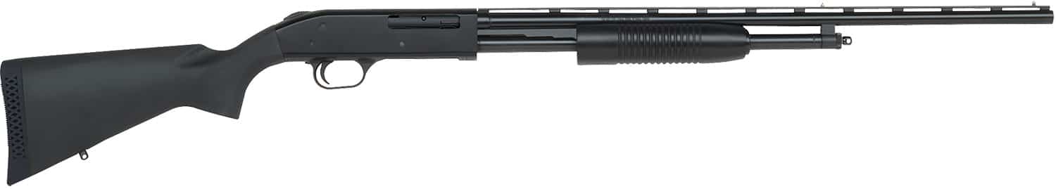 Mossberg 50112 500 Bantam Youth 410 Gauge 3" 5+1 24" Vent Rib Barrel, Blued Metal Finish, Dual Extractors, Synthetic Stock, EZ-Reach Forend, 13" LOP, Includes Fixed-Full Choke