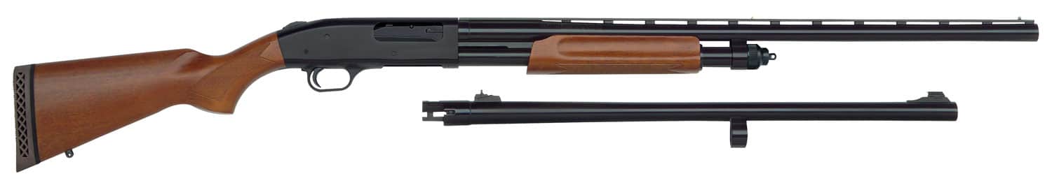 Mossberg 68224 835 Ulti-Mag Field/Deer 12 Gauge 5+1 3.5" 28" Vent Rib/24" Slugster Barrel, Blued Metal Finish, Dual Extractors, Wood Stock Includes Accu-Mag Chokes
