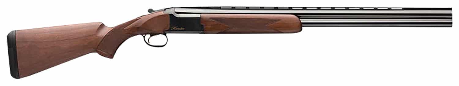 Browning 018258304 Citori Hunter Full Size 12 Gauge Break Open 3" 2rd 28" Polished Blued Over/Under Vent Rib Barrel, Polished Blued Engraved with Gold Accents Steel Receiver, Fixed Grade I Satin American Black Walnut Wood Stock