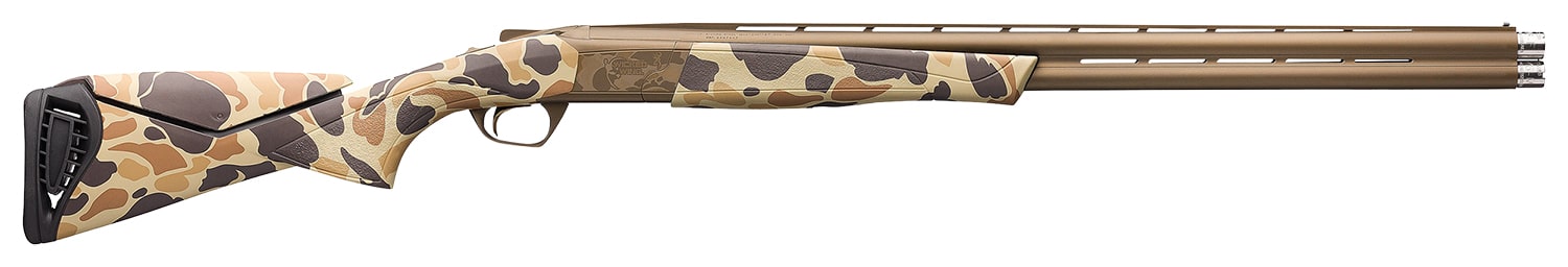 Browning 018725305 Cynergy Wicked Wing 12 Gauge 26" Barrel 3.5" 2rd, Burnt Bronze Cerakote Barrel/Camo Design Receiver, Vintage Tan Camo Synthetic Stock With Adjustable Comb & Textured Gripping Surface