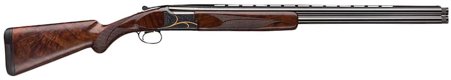 Browning 018117013 Citori Gran Lightning Full Size 28 Gauge Break Open 3" 2rd 28" Polished Blued Over/Under Vent Rib Barrel, Silver Nitride Engraved with Gold Accents Steel Receiver, Fixed w/Rounded Pistol Grip Grade V/VI Gloss Black Walnut Wood Stock, Am