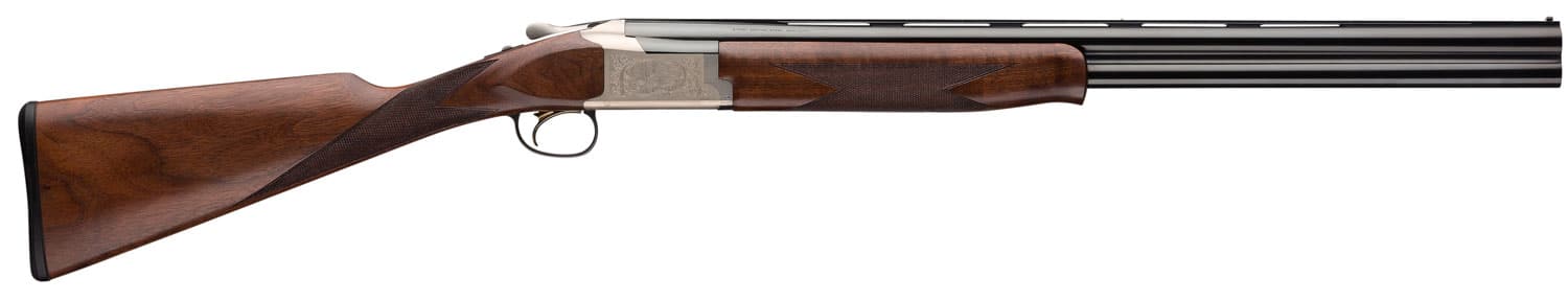 Browning 0180766005 Citori 725 Feather Superlight Full Size 20 Gauge Break Open 2.75" 2rd 26" Polished Blued Over/Under Vent Rib Barrel, Engraved Silver Nitride Aluminum Receiver, Fixed w/Schnabel Forearm Grade II/III Black Walnut Stock