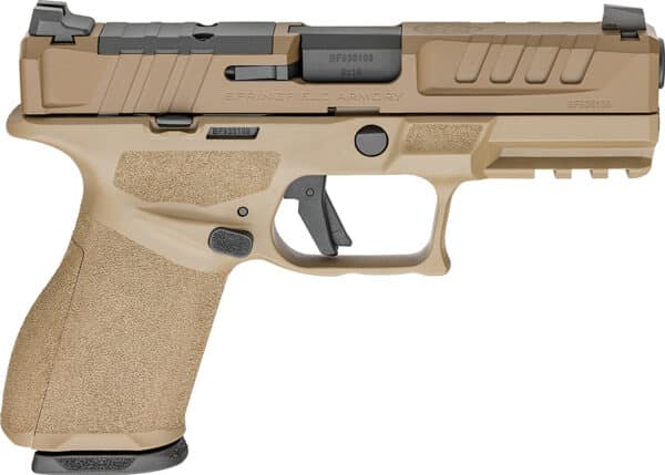 Springfield Armory EC9409FLCU Echelon Compact Frame 9mm Luger 10+1 4" Black Melonite Steel Barrel, Flat Dark Earth Cerakote Optic Ready/Serrated Steel Slide, Flat Dark Earth Cerakote Polymer Frame w/Picatinny Rail, Textured Grip