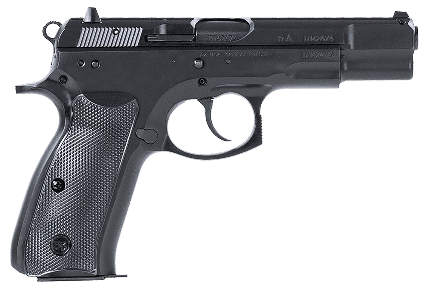 CZ-USA 01130 CZ 75 BD 9mm Luger 10+1 4.60" Black Steel Barrel, Black Serrated Steel Slide, Black Polycoat Steel Frame w/Beavertail, Black Plastic Grip