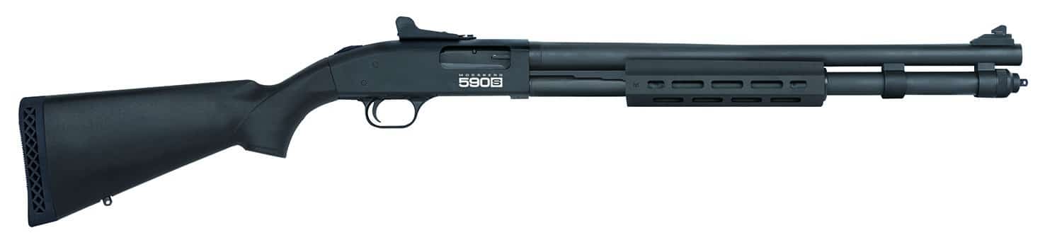 Mossberg 51602 590S 12 Gauge 3" 7+1/8+1/13+1 20" Matte Blued Barrel, Black Anodized Engraved Receiver, Black Synthetic Stock, Right Hand
