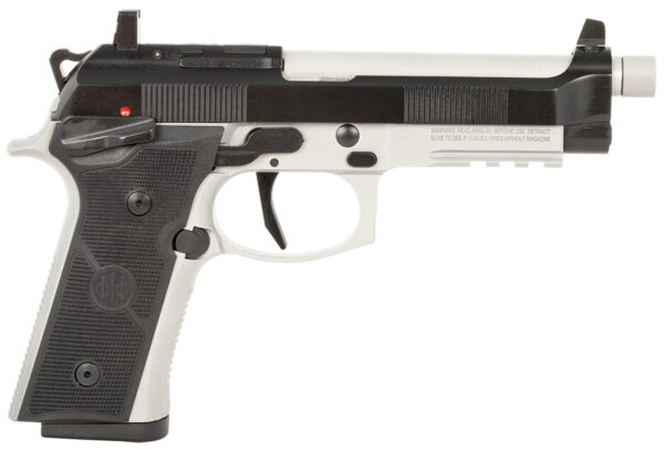 Beretta USA J92XFMSA15TB 92XI SAO Tactical Full Size Frame 9mm Luger 15+1, 5.10" Black Steel Threaded Barrel, Black Bruniton Serrated Steel Slide, Satin Steel Frame w/Beavertail & Picatinny Rail, Ambidextrous