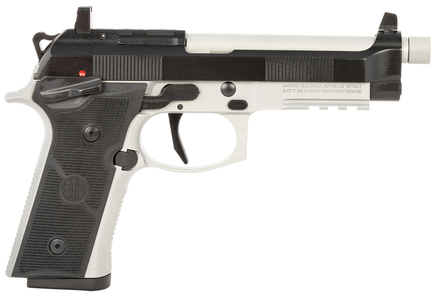Beretta USA J92XFMSA15TB 92XI SAO Tactical Full Size Frame 9mm Luger 15+1, 5.10" Black Steel Threaded Barrel, Black Bruniton Serrated Steel Slide, Satin Steel Frame w/Beavertail & Picatinny Rail, Ambidextrous