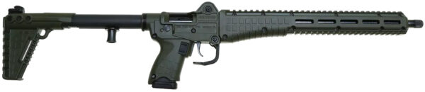 Kel-Tec SUB2K9GLKGRN SUB2000 Gen3 9mm Luger 15+1 16.15" Black Steel Threaded Barrel, Green Picatinny Rail Aluminum Receiver, M-LOK Handguard, Green Synthetic Folding Stock, Black Polymer Grip