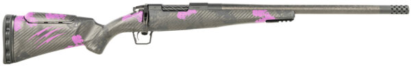 Fierce Firearms ROGM65CM20BP Carbon Mini Rogue 308 Win 4+1 20" Black Carbon Fiber Match Grade Threaded Barrel, Black Cerakote Drilled & Tapped Steel Receiver, Adj Comb & BiPod Rail Purple Camo Carbon Fiber Stock