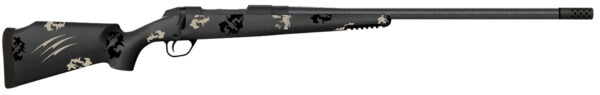 Fierce Firearms LRZ5FCRG7PRC22BU Carbon Rage Full Size 7mm PRC 3+1 22" Black Carbon Fiber Threaded Barrel, Black Cerakote Stainless Steel Drilled & Tapped Receiver, Picatinny Rail Forend, Urban Camo Monte Carlo Carbon Fiber Stock, Right Hand