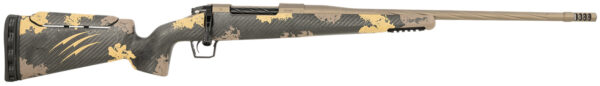 Fierce Firearms FRFP7PRC20SBH Twisted Rival FP 7mm PRC 3+1 (Hinged Floor Plate) 20" Twisted Flutes, Smoked Bronze Steel Barrel/Rec, Trophy Camo Carbon Fiber Rival Stock with Adj. Cheek Piece, Radial Muzzle Brake, Bix & Andy Adj. Trigger