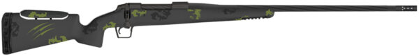 Fierce Firearms FRFP28NOS24BF Twisted Rival FP 28 Nosler 3+1 (Hinged Floor Plate) 24" Twisted Flutes, Black Steel Barrel/Rec, Forest Camo Carbon Fiber Rival Stock with Adj. Cheek Piece, Radial Muzzle Brake, Bix & Andy Adj. Trigger