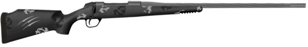 Fierce Firearms FRG375HH24TP Twisted Rage Full Size 375 H&H Mag 3+1 24" Tungsten Cerakote Fluted Threaded Barrel, Tungsten Cerakote Steel Receiver, Phantom Camo C3 Carbon Rage w/Pic Rail Carbon Fiber Stock