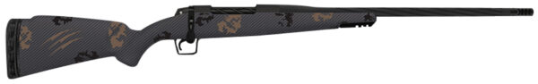 Fierce Firearms TWROG270WIN22BT Twisted Rogue Full Size 270 Win 3+1 22" Black Cerakote Fluted Threaded Barrel, Black Cerakote Stainless Steel Drilled & Tapped Receiver, Arca Rail Forend, Trophy Camo Fixed Carbon Fiber Stock, Right Hand