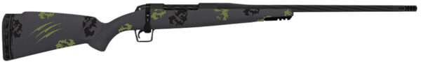 Fierce Firearms TWROG300WIN20BF Twisted Rogue Full Size 300 Win 3+1 20" Black Cerakote Fluted Threaded Barrel, Black Cerakote Stainless Steel Drilled & Tapped Receiver, Arca Rail Forend, Forest Camo Fixed Carbon Fiber Stock, Right Hand