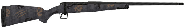 Fierce Firearms TWROG300WIN22BT Twisted Rogue Mini Full Size 300 Win 3+1 22" Black Cerakote Fluted Threaded Barrel, Black Cerakote Stainless Steel Drilled & Tapped Receiver, Arca Rail Forend, Trophy Camo Fixed Carbon Fiber Stock, Right Hand