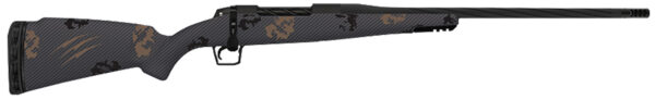 Fierce Firearms TWROG308WIN20BT Twisted Rogue Full Size 308 Win 3+1 20" Black Cerakote Fluted Threaded Barrel, Black Cerakote Stainless Steel Drilled & Tapped Receiver, Arca Rail Forend, Trophy Camo Fixed Carbon Fiber Stock, Right Hand