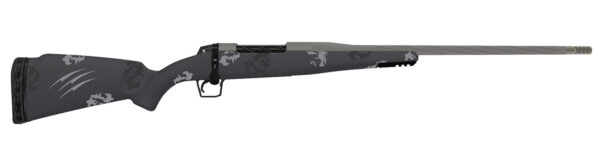Fierce Firearms TWROG65PRC22GP Twisted Rogue Full Size 6.5 PRC 3+1 22" Tungsten Cerakote Fluted Threaded Barrel, Tungsten Cerakote Stainless Steel Drilled & Tapped Receiver, Arca Rail Forend, Phantom Camo Fixed Carbon Fiber Stock, Right Hand