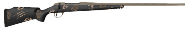 Fierce Firearms FRG7MMBC20BS Twisted Rage Full Size 7mm BC 4+1 20" Black Cerakote Fluted Threaded Barrel, Black Cerakote Drilled & Tapped Steel Receiver, C3 Carbon Rage w/Pic Rail Sonora Ambush Camo Carbon Fiber Stock