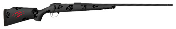 Fierce Firearms FRG7MMBC20BBO Twisted Rage Full Size 7mm BC 4+1 20" Black Cerakote Fluted Threaded Barrel, Black Cerakote Drilled & Tapped Steel Receiver, C3 Carbon Rage w/Pic Rail Blackout Camo Carbon Fiber Stock