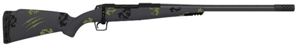 Fierce Firearms TWTROG308WIN20BF Twisted TI Rogue Full Size 308 Win 3+1 20" Black Cerakote Fluted Threaded Barrel, Black Cerakote Titanium Drilled & Tapped Receiver, Arca Rail Forend, Forest Camo Fixed Carbon Fiber Stock, Right Hand