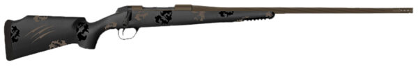 Fierce Firearms TWTROG7PRC22BT Twisted TI Rogue Full Size 7mm PRC 3+1 22" Black Cerakote Fluted Threaded Barrel, Black Cerakote Titanium Drilled & Tapped Receiver, Arca Rail Forend, Trophy Camo Fixed Carbon Fiber Stock, Right Hand