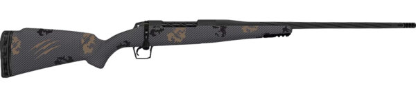 Fierce Firearms TWTROG7PRC24BS Twisted TI Rogue Full Size 7mm PRC 3+1 24" Black Cerakote Fluted Threaded Barrel, Black Cerakote Titanium Drilled & Tapped Receiver, Arca Rail Forend, Sonora Ambush Camo Fixed Carbon Fiber Stock, Right Hand