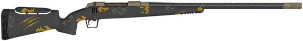Fierce Firearms FCRFP7SAUM22SBH Carbon Rival FP 7mm SAUM 3+1 22" Black Carbon Fiber Match Grade Threaded Barrel, Smoked Bronze Cerakote Drilled & Tapped Steel Receiver, Adj Cheek Riser Harvest Camo Carbon Fiber Stock