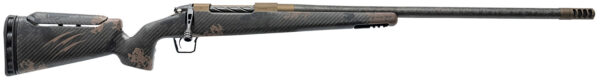 Fierce Firearms FCRFP300PRC24MM Carbon Rival FP 300 PRC 3+1 24" Carbon Fiber Match Grade Threaded Barrel, Midnight Bronze Cerakote Drilled & Tapped Steel Receiver, LR Negative Comb Trophy Camo Carbon Fiber Stock