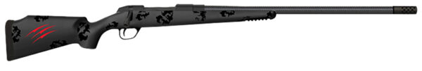 Fierce Firearms FCRG7MMBC20BBO Carbon Rage Full Size 7mm BC 3+1 20" Black Carbon Fiber Threaded Barrel, Black Cerakote Stainless Steel Drilled & Tapped Receiver, Picatinny Rail Forend, Blackout Camo Monte Carlo Carbon Fiber Stock, Right Hand