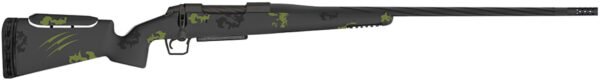 Fierce Firearms FRXP7PRC24BF Twisted Rival XP Full Size 7mm PRC 3+1 24" Black Cerakote Fluted Threaded Barrel, Black Cerakote Stainless Steel Drilled & Tapped Receiver, Picatinny Rail Forend, Forest Camo Adj Comb Carbon Fiber Stock, Right Hand
