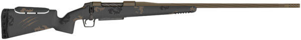 Fierce Firearms FRXP65PRC22MM Twisted Rival XP Full Size 6.5 PRC 4+1 22" Midnight Bronze Cerakote Fluted Threaded Barrel, Midnight Bronze Cerakote Stainless Steel Drilled & Tapped Receiver, Picatinny Rail Forend, Trophy Camo Adj Comb Carbon Fiber Stock