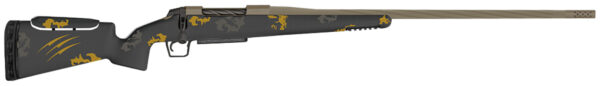 Fierce Firearms FRXP308WIN22SBH Twisted Rival XP Full Size 308 Win 4+1 22" Smoked Bronze Cerakote Fluted Threaded Barrel, Smoked Bronze Cerakote Stainless Steel Drilled & Tapped Receiver, Picatinny Rail Forend, Harvest Camo Adj Comb Carbon Fiber Stock, Ri