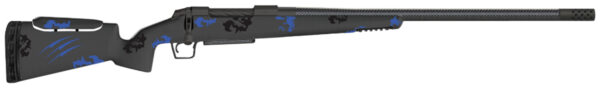 Fierce Firearms FCRXP308WIN20BBL Carbon Rival XP 308 Win 4+1 (Detachable Mag) 20" C3 Carbon Fiber, Black Steel Rec, Battle Blue Camo Carbon Fiber Rival Stock with Adj. Cheek Piece, Radial TI Muzzle Brake, Bix & Andy Adj. Trigger