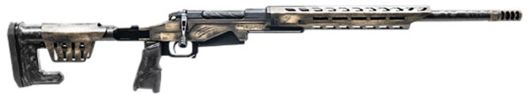 Fierce Firearms FMTR22CM18DB Reaper MTN 22 Creedmoor 3+1 18" Carbon Fiber Match Grade Threaded Barrel, Distressed Bronze Cerakote w/Picatinny Rail Receiver, Carbon Fiber M-LOK Handguard, Adj Fold & Lock Black Carbon Fiber Stock, Vertical w/Thumb Shelf Gri