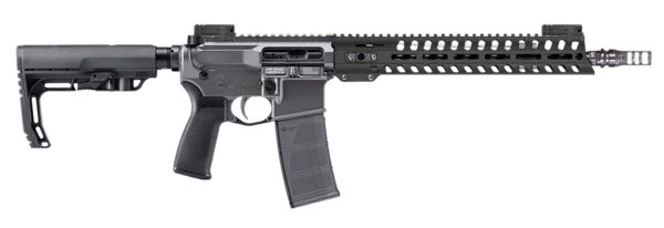 Patriot Ordnance Factory 02430 P-15 ROTR 300 Blackout 30+1 13.75" Black Nitride Steel Threaded Barrel, Tungsten Cerakote Picatinny Rail, M-LOK Handguard, MFT Tactical Black Synthetic Stock, Black MFT Grip