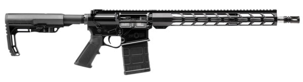 Patriot Ordnance Factory 02358 LMR Base 308 Win 10+1 16.50" Stainless Steel Threaded Barrel, Black Anodized Picatinny Rail Aluminum Receiver, M-LOK Handguard, 6 Position MFT Minimalist Black Synthetic Stock, A2 Style Grip