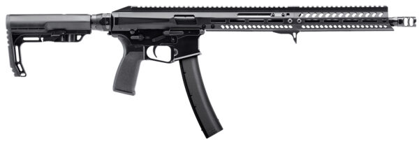 Patriot Ordnance Factory 01921 Phoenix 9mm Luger 35+1 16.10" Black Nitride Threaded Barrel, Black Anodized w/Picatinny Rail Aluminum Receiver, M-LOK Handguard, Black Synthetic 6 Position MFT Minimalist Stock, Ambidextrous