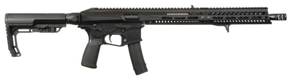 Patriot Ordnance Factory 02061 Phoenix 9mm Luger 10+1 16.50" Black Nitride Threaded Barrel, Black Cerakote Picatinny Rail Aluminum Receiver, M-LOK Handguard, MFT Tactical Black Synthetic Stock, Black Polymer Grip, Ambidextrous