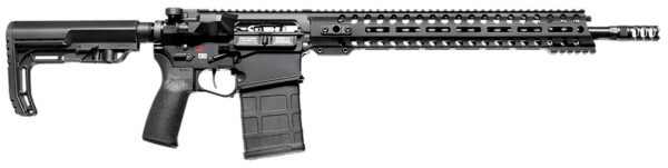 Patriot Ordnance Factory 01581 Revolution 7.62x51mm NATO 20+1 16.50" Black Chrome Moly Barrel, Black Hard Coat Anodized Receiver, 14.5" Renegade Handguard, Synthetic 6 Position MFT Minimalist Stock, Black Polymer Grip