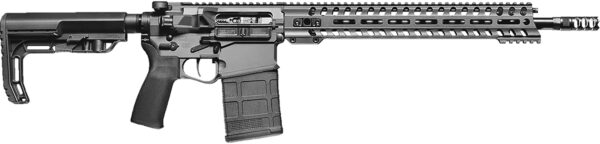 Patriot Ordnance Factory 01932 Revolution DI 308 Win 20+1 16.50" Black Nitride Steel Threaded Barrel, Tungsten Cerakote Picatinny Rail Aluminum Receiver, M-LOK Handguard, 6 Position MFT Minimalist Black Synthetic Stock, Black Polymer Grip