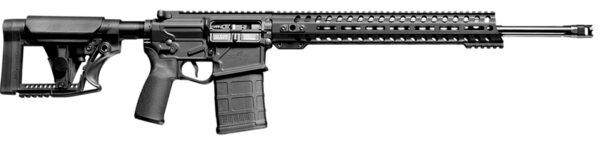 Patriot Ordnance Factory 01735 Prescott 6.5 Creedmoor 10+1 20" Black Nitride Steel Threaded Barrel, Black Cerakote Picatinny Rail Aluminum Receiver, M-LOK Handguard 6 Position MFT Minimalist Black Synthetic Stock, Black Polymer Grip
