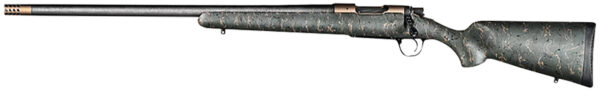 Christensen Arms 8010603800 Ridgeline Full Size 7mm-08 Rem 4+1 24" Burnt Bronze Cerakote Threaded Target Barrel, Burnt Bronze Cerakote Drilled & Tapped Aluminum Receiver, Green w/Black/Tan Webbing Fixed Sporter Carbon Fiber Stock, Left Hand