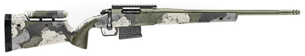 Springfield Armory BAW9206CMGA Model 2020 Waypoint 6mm Creedmoor 5+1 20" Mil-Spec Green Cerakote Fluted Barrel, Mil-Spec Green Cerakote Picatinny Rail Stainless Steel Receiver, Evergreen Camo Fixed Carbon Fiber Stock